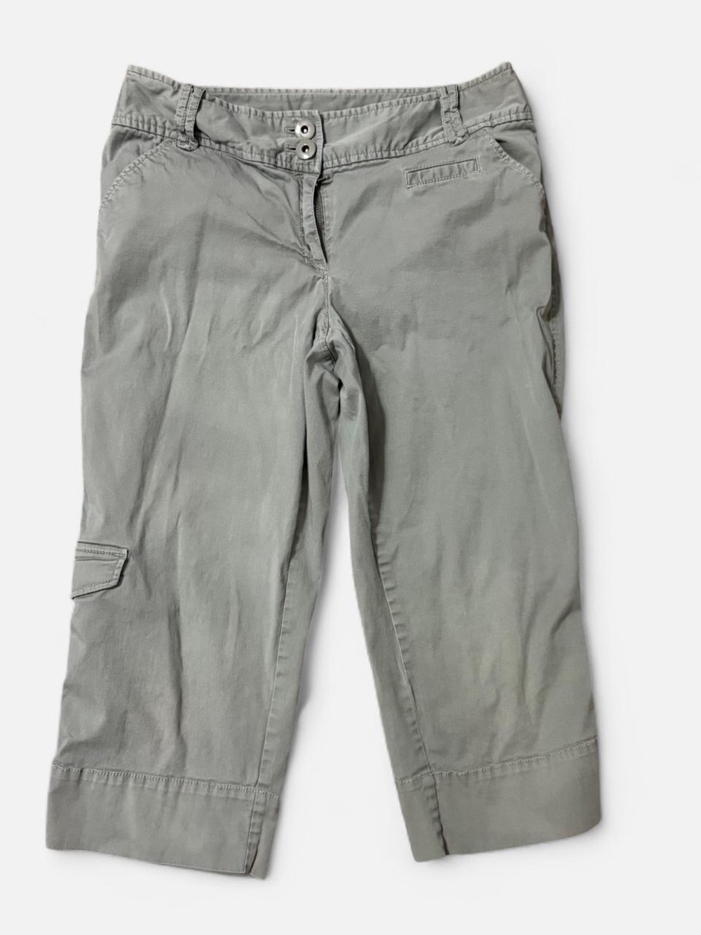 Axcess Women's Cargo Capri Pants in Gray
